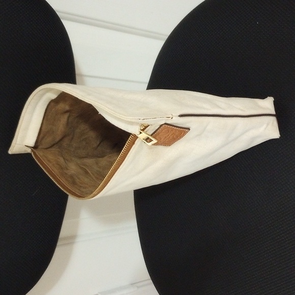 Loewe Anagram Canvas & Suede Clutch - Picture 8 of 11